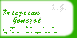 krisztian gonczol business card